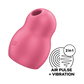 SATISFYER - STIMULATEUR ET VIBRATEUR DOUBLE AIR PULSE PRO TO GO 1 ROUGE