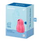 SATISFYER - STIMULATEUR ET VIBRATEUR DOUBLE AIR PULSE PRO TO GO 1 ROUGE