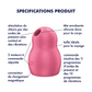 SATISFYER - STIMULATEUR ET VIBRATEUR DOUBLE AIR PULSE PRO TO GO 1 ROUGE