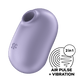 SATISFYER - STIMULATEUR ET VIBRATEUR DOUBLE AIR PULSE PRO TO GO 2 VIOLET