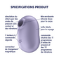 SATISFYER - STIMULATEUR ET VIBRATEUR DOUBLE AIR PULSE PRO TO GO 2 VIOLET