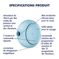 SATISFYER - STIMULATEUR ET VIBRATEUR DOUBLE AIR PULSE PRO TO GO 3 NOIR