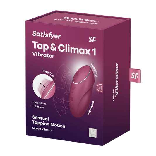 SATISFYER - TAP & CLIMAX 1 VIBRADOR LAY-ON ROJO