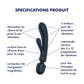 SATISFYER - TRIPLE LOVER MASAJEADOR VIBRADOR RABBIT ROSA