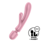 SATISFYER - TRIPLE LOVER MASAJEADOR VIBRADOR RABBIT ROSA