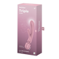 SATISFYER - TRIPLE LOVER MASAJEADOR VIBRADOR RABBIT ROSA