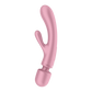 SATISFYER - TRIPLE LOVER MASAJEADOR VIBRADOR RABBIT ROSA