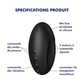 SATISFYER - VULVA LOVER 3 ESTIMULADOR Y VIBRADOR NEGRO