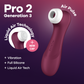 SATISFYER - PRO 2 GENERACIÓN 3 LIQUID AIR TECHNOLOGY GRANATE
